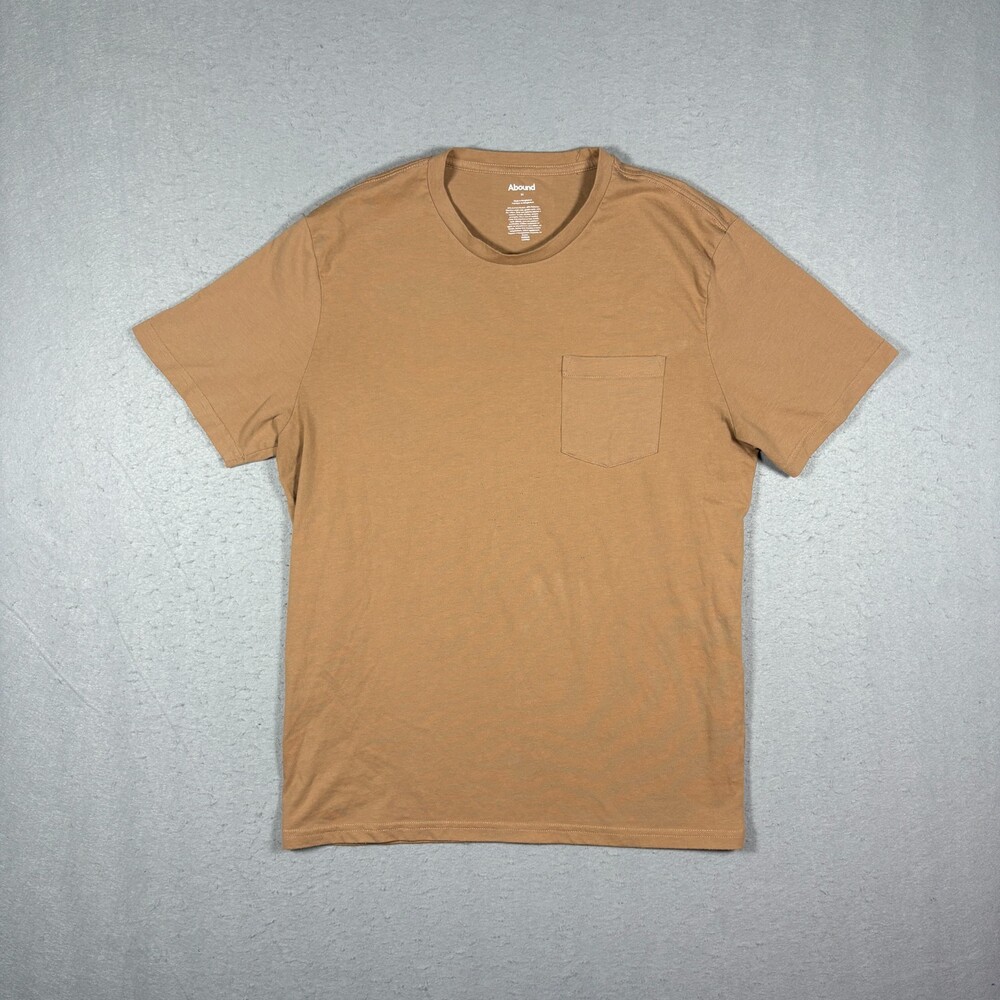 Abound Men’s Short Sleeve T-Shirt Size M with Pocket Orange
